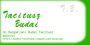 tacitusz budai business card